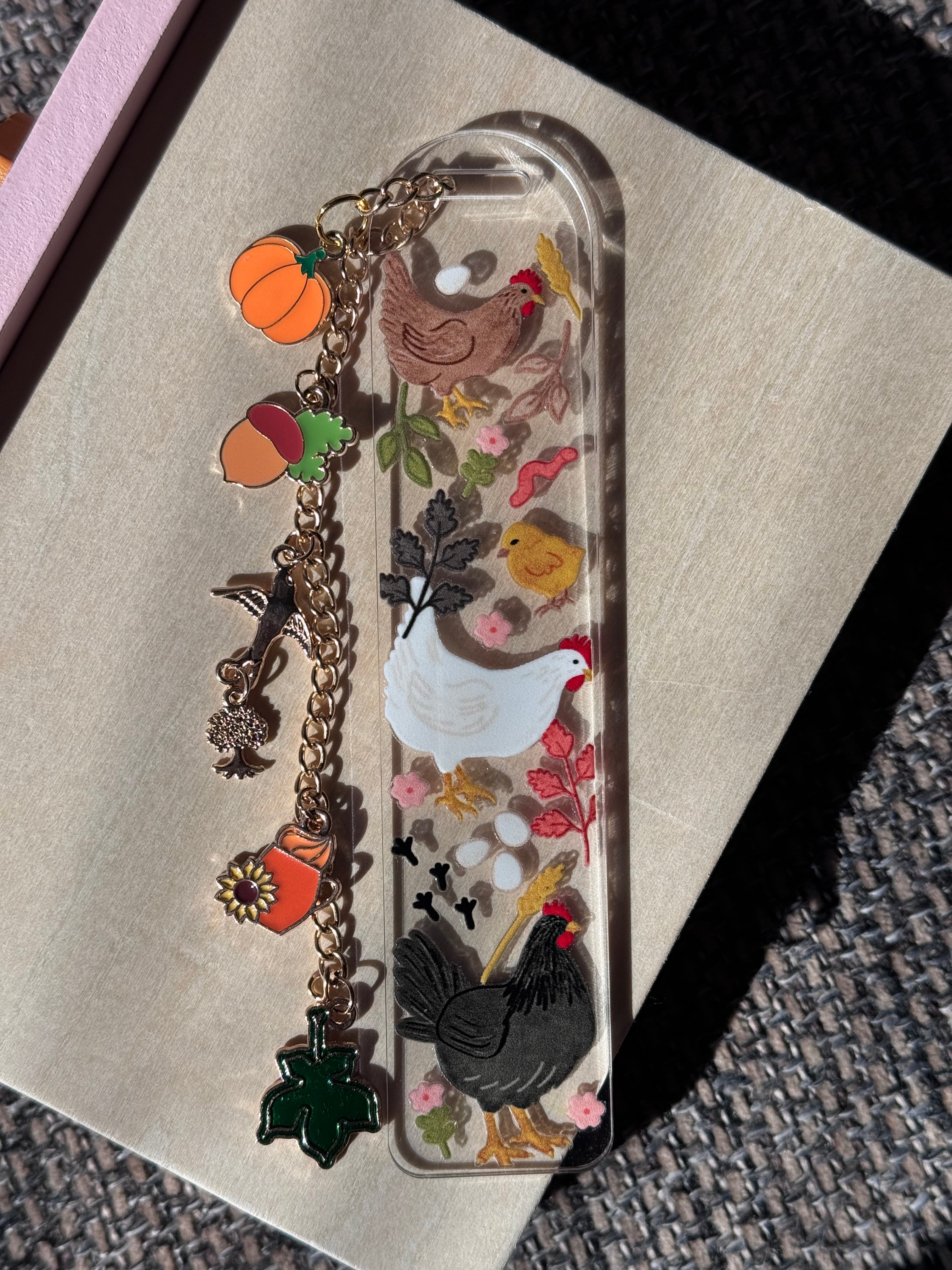 Fall Chicken Bookmark