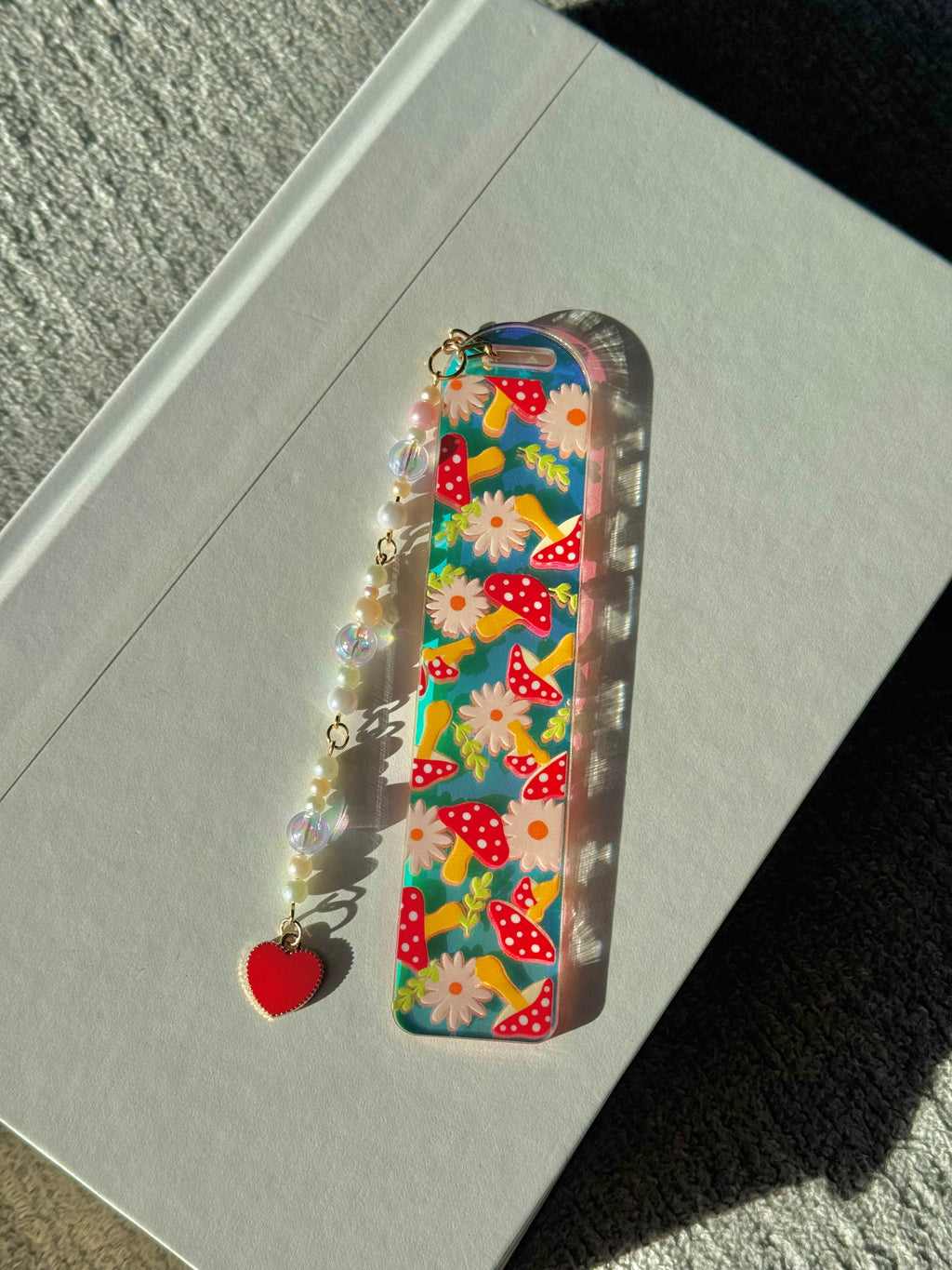 Mushrooms & Floral Bookmark