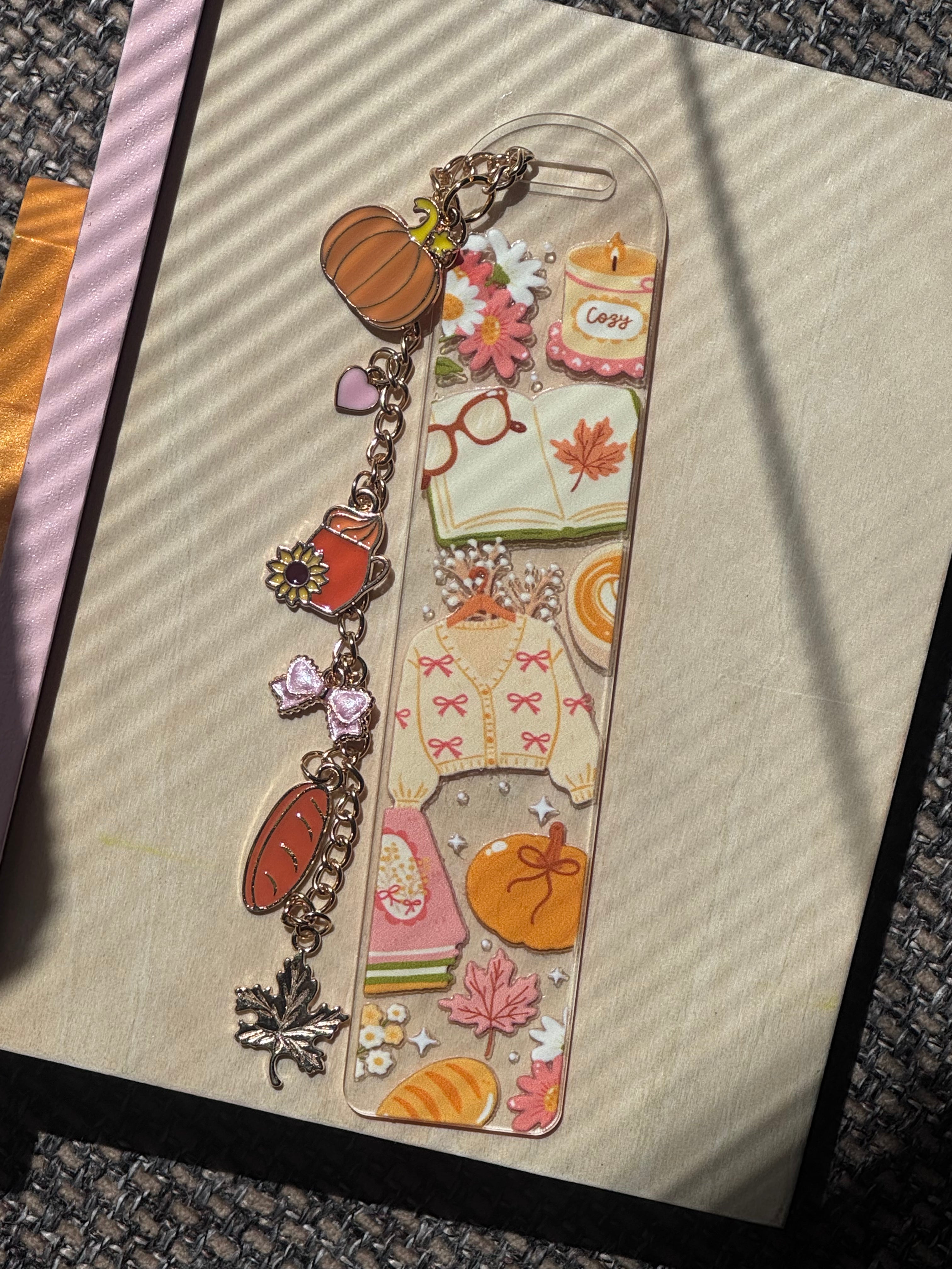 Fall Books & Sweater Bookmark