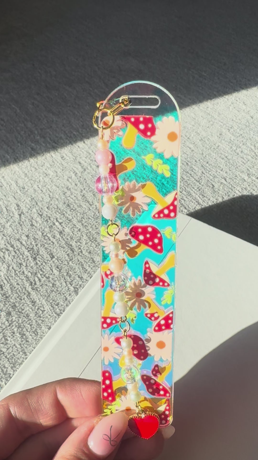 Mushrooms & Floral Bookmark