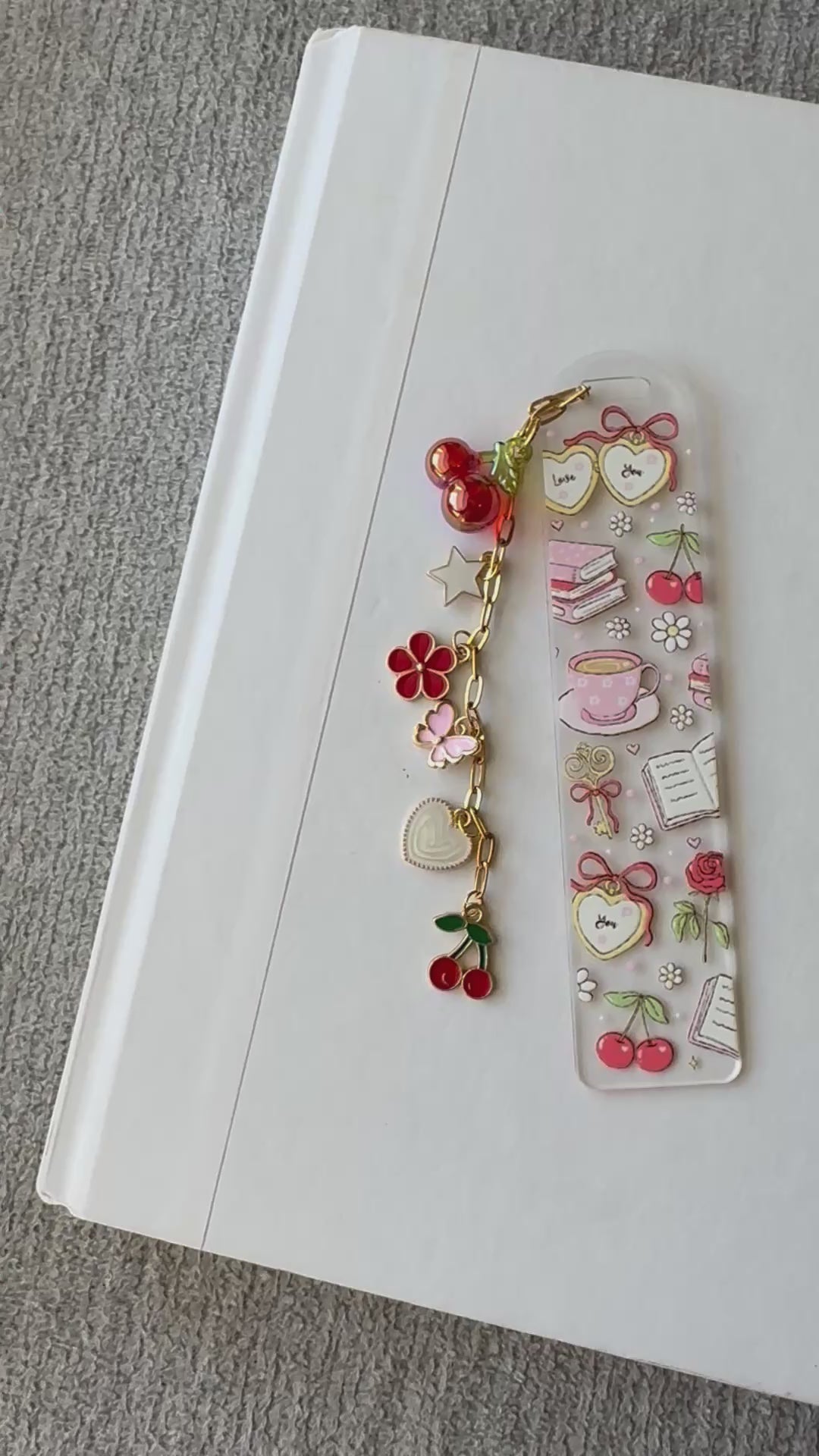 Cherry I Love You Bookmark