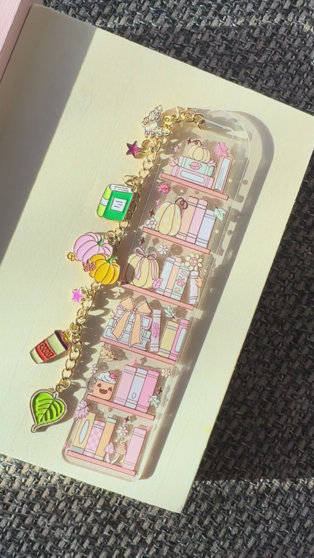 Pumpkin Bookcase Bookmark