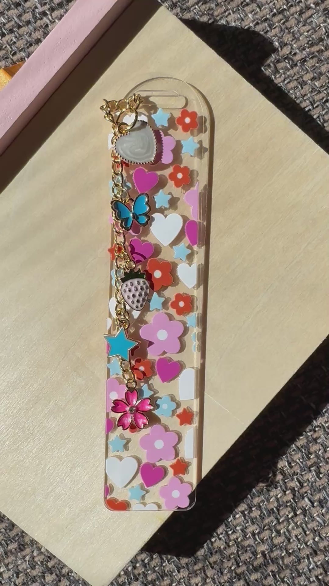 Hearts & Flowers Bookmark