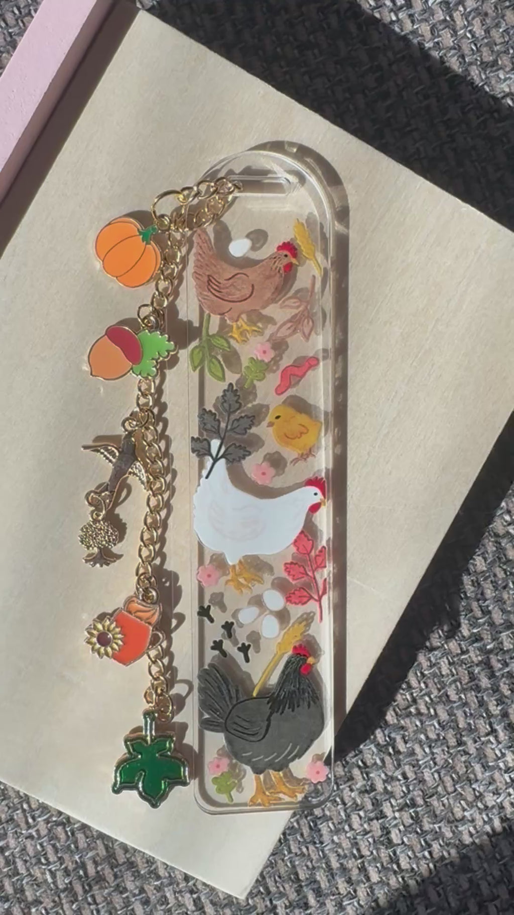 Fall Chicken Bookmark
