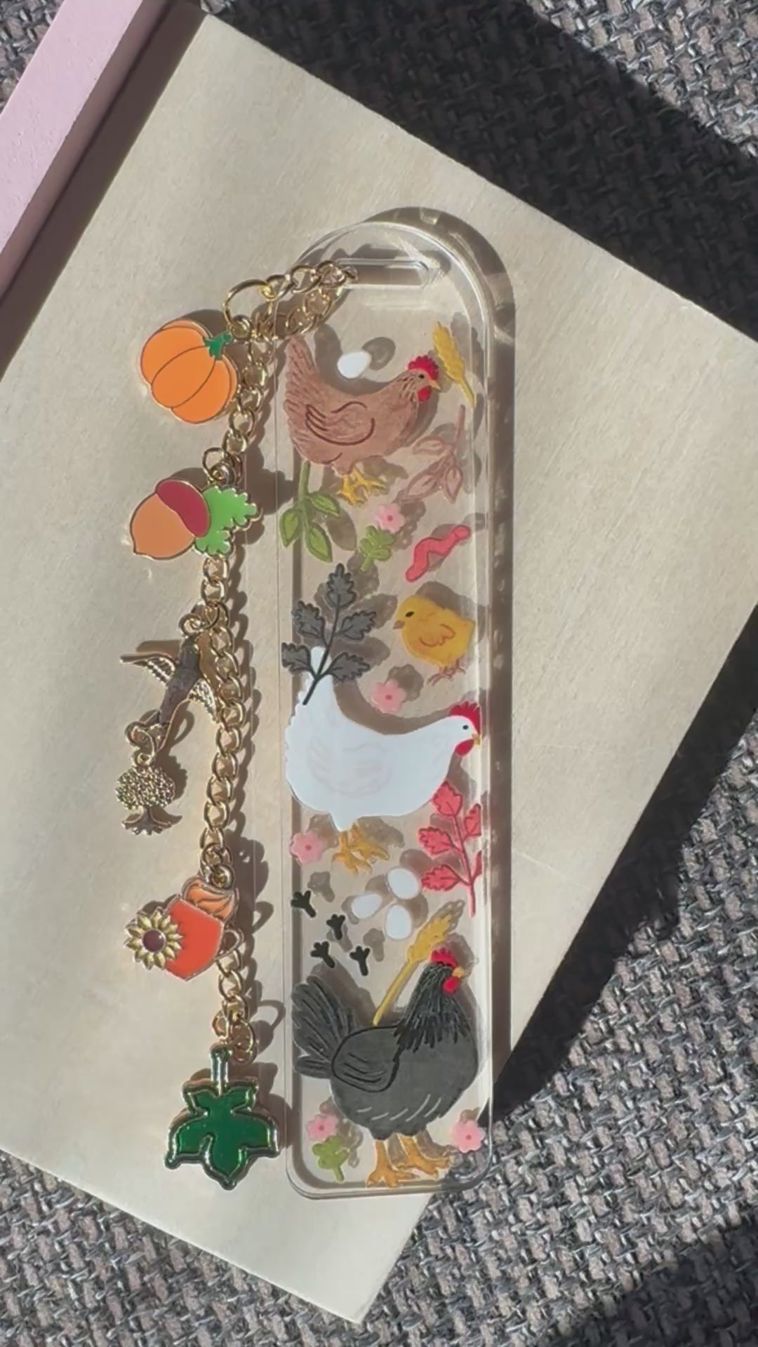 Fall Chicken Bookmark